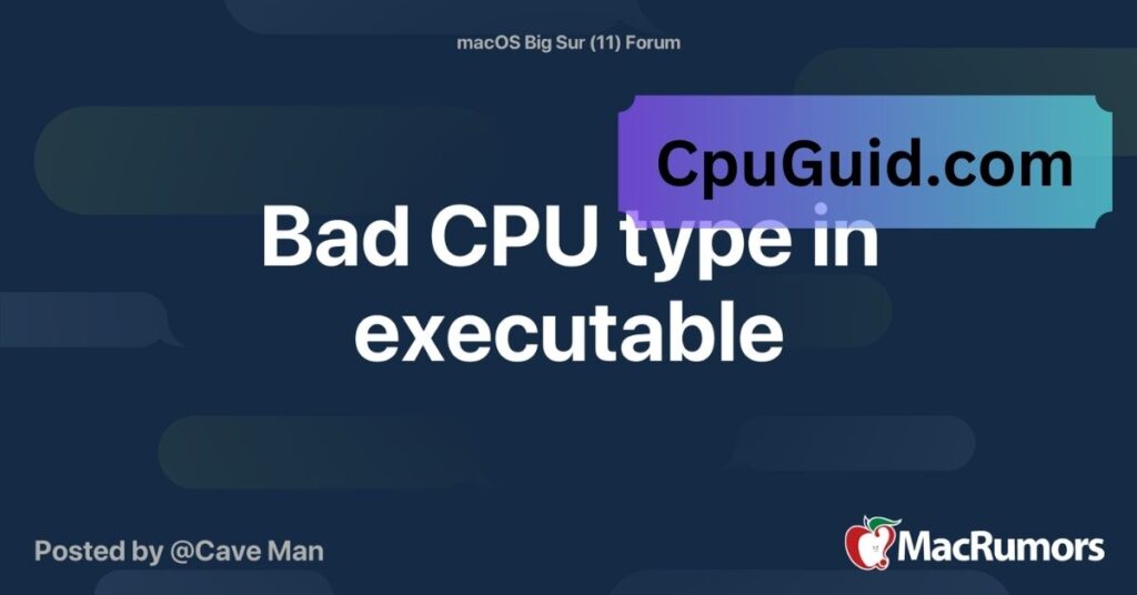 Bad CPU Type In Executable Homebrew