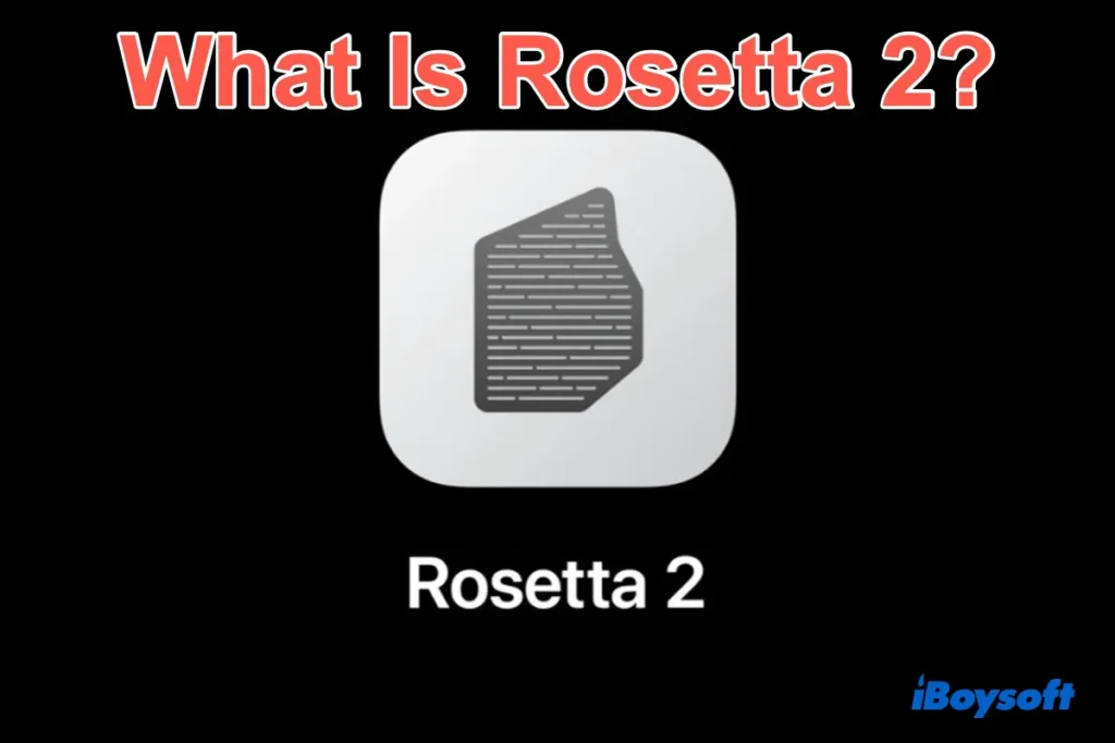 Use Rosetta 2 for Compatibility: