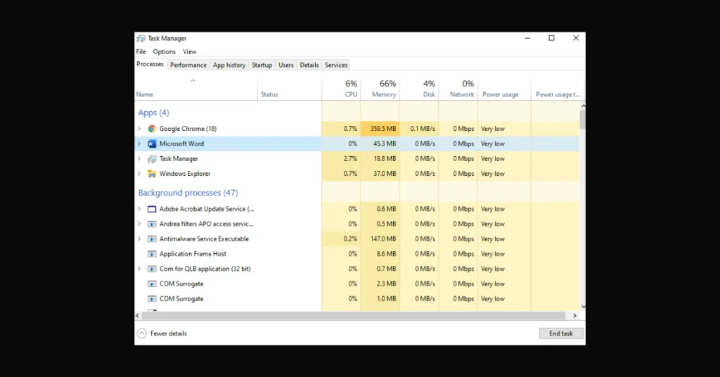 Using Task Manager and Built-In Windows Tools: