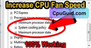 Why Cpu Fan Speed Increase